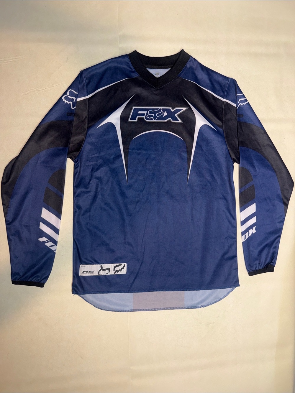 Fox Kids Long Sleeve Motocross Jersey - Blue & Black